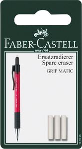 FABER-CASTELL Ersatzradierer für Druckbleistift GRIP MATIC weiß 3 Radierer