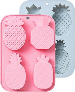 CANDeal 2 kusy ananasové čokoládové formy Silikonové kostky na výrobu ledu Ideální pro DIY zmrzlinu, pudink, želé bonbóny