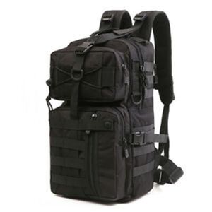 30L Military Tactical Backpack, Wanderrucksack Bag Sports Backpack for Outdoor Travel Hiking Camping Trekking Hunting, Schwarz