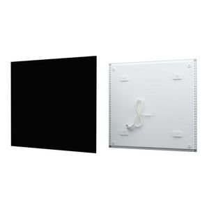 Fenix Infrarotheizung ECOSUN Schwarz 300 Watt (58,5 x 58,5 x 3,9cm), für Bad, Wohnraum, Schlafzimmer - Oberfläche aus Glas