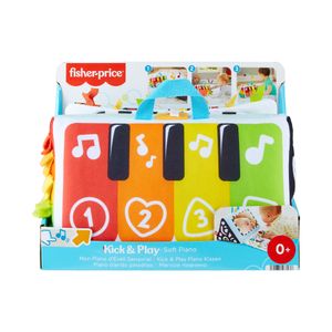 Fisher-Price Musikspielzeug für Babys, Kick & Play Soft Piano für das Spielen in Bauchlage mit Lichtern und Musik für Babys und Kleinkinder