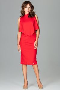 Lenitif Midikleid für Frauen Kahervydd K480 rot M