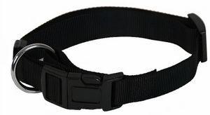 klick-Halsband Hund 45-65 x 2,5 cm Nylon schwarz