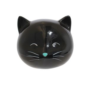 Keramik-Spardose Katze schwarz