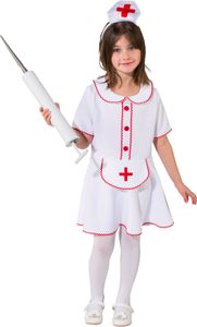 Kinder Kostüm Krankenschwester Kleid Haube Karneval Fasching Gr.128