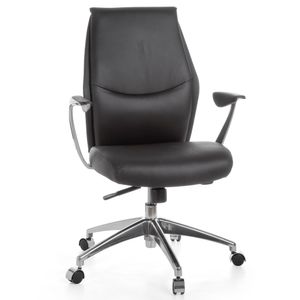 FineBuy Bürostuhl Echtleder Schreibtischstuhl ergonomisch Chefsessel komfortabel Drehstuhl