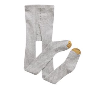 Mädchen-Strumpfhose, einfarbig, passend für Herbst und Winter, koreanischer Stil, Strickstrumpfhose, Socken für den täglichen Gebrauch, Hellgrau, Größe: L