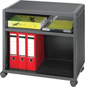 PAPERFLOW Mobil Bürowagen anthrazit 3 Ebenen 65,1 x 33,0 x 64,5 cm