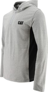 Caterpillar - Kapuzenpullover mit kurzem Reißverschluss für Herren FS8977 (M) (Grau meliert)