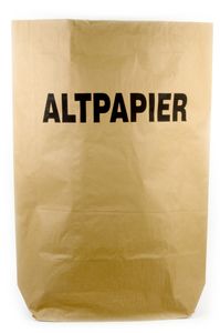 Funny 25 Stück Papiermüllsäcke mit Aufdruck "ALTPAPIER"  | 120 Liter
