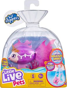 Little Live Pets Lil' Dippers Seaqueen - Spielzeugfisch Haustier Rosa Lila