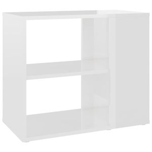 vidaXL Boční stolek High Gloss White 60x30x50 cm Dřevěný materiál