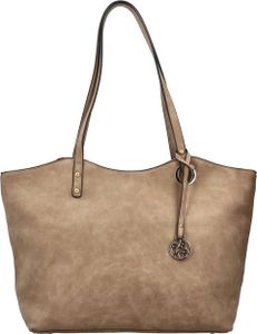 Rieker Damen Shopper geräumige Handtasche H1369, Farbe:Beige