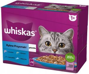 Whiskas 1+ Katzennassfutter Fisch Auswahl in Gelee ab dem 1. Lebensjahr 12x85g