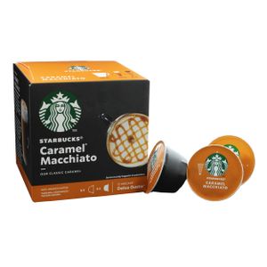 Nescafé Dolce Gusto Starbucks Caramel Macchiato 6er Set, Latte Macchiato mit Karamell, Kaffeekapsel, Röstkaffee, 6 x 12 Kapseln