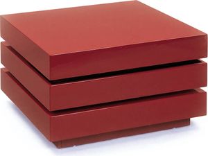 Couchtisch Hochglanz drehbar MDF Marsala 70 x 70 x 39cm
