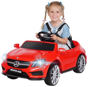 Actionbikes Motors Kinder Elektro Auto Mercedes GLA45 AMG | 2x 6V 4,5 Ah - Elektroauto mit Fernbedienung - USB - SD-Karte - Ab 3 Jahre (Rot)