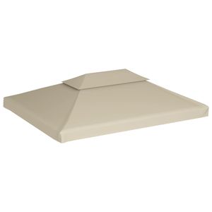 vidaXL Pavillon-Dachplane Ersatzdach 310 g/m² Beige 3×4 m