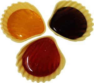 Cool Schleckmuscheln einzeln verpackte Fruchthartkaramelle bunt 9g