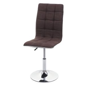 Esszimmerstuhl MCW-C41, Stuhl Küchenstuhl, höhenverstellbar drehbar, Stoff/Textil  braun