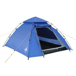 Lumaland Outdoor Pop Up Kuppelzelt Wurfzelt 3 Personen Zelt Camping Festival etc. 215 x 195 x 120 cm robust Blau