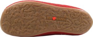 Haflinger Damen Hausschuh Pantoffel Wollfilz Stickerei Everest Farfalline 484014, Größe:37 EU, Farbe:Rot