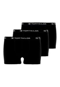 TOM TAILOR Herren Boxershorts, 3er Pack - Hip Pants, Buffer G4, Boxer Brief, Uni Schwarz 2XL