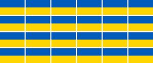 Mini Aufkleber Set - Pack glatt - 33x20mm - selbstklebender Sticker - Ukraine - Flagge / Banner / Standarte fürs Auto, Büro, zu Hause und die Schule - 24 Stück