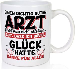 Richtig guter Arzt | Dankeschön Tasse | Ärzte Spruch vl5 - Tasse Weiß