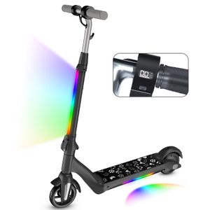 Elektroscooter 6 Zoll Schwarz Elektroroller Abnehmbar E-Roller Kinder altbar Kinderroller Aluminium E-Scooter EU Version