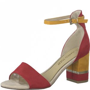 MARCO TOZZI Damen Sandaletten Riemchen Knöchelriemchen 2-28303-28, Größe:39 EU, Farbe:Rot