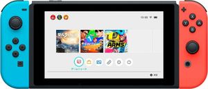 Nintendo Switch Konsole, mit verbesserter Akkuleistung, Farbe Neon-Rot/Neon-Blau