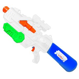 Wasserpistole mit XXL Wasser Tank Weiß | Spritzpistole Wassergewehr 60cm | Spielzeug Wasserspritzpistole 2l Fassungsvermögen