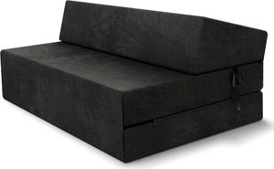 Klappmatratze 120x200 cm Futonsofa SUZI MAXI Kaltschaum Polyurethan Höhe ca. 14 cm Trinity  Schwarz