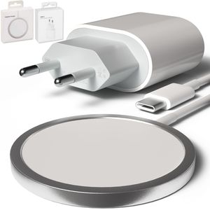 MagSafe Ladegerät für Apple iPhone 14 13 12 11 X Pro | Wireless Charger & USB C Schellladegerät 20w Power Adapter: MagSafe + 20w Ladegerät