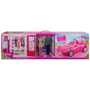 Barbie MATTEL Barbie šatník + kabriolet, a Ken
