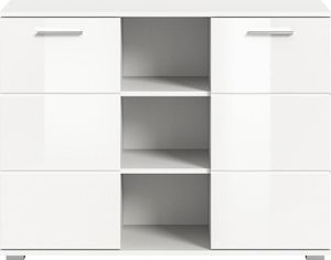Prego Sideboard Weiß / Weiß Hochglanz