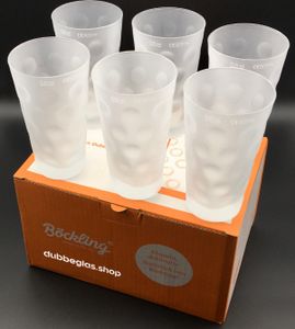 6 x satinierte Dubbegläser 0,5 Liter - Pfalz Schorleglas (milchig/frozen/ice)