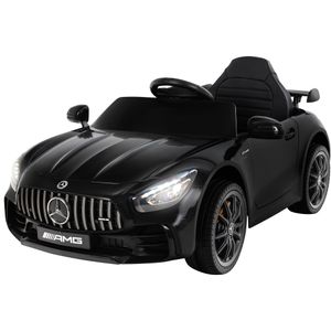 Actionbikes Motors Kinder Elektro Auto Mercedes AMG GT R Roadster | 6V 4,5 Ah - Elektroauto mit Fernbedienung - Audiofunktion - Ab 3 Jahre (Schwarz)