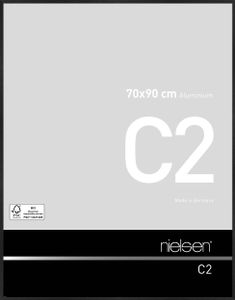 Nielsen Aluminium Bilderrahmen C2, 70x90 cm, Struktur Schwarz Matt