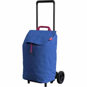 Nákupný vozík Gimi Easy z ocele/plastov/polyesteru v modrej farbe, 40 l, max. zaťaženie 30 kg
