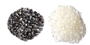 Lade- Entladesteine, Hämatit und Bergkristall mini, je 250 g