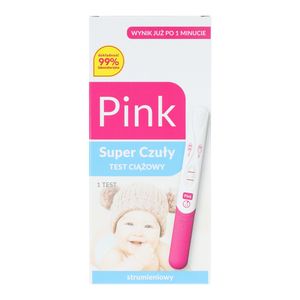 Test ciążowy, Pink Express, Super Czuły, 1 sztuka - Długi termin ważności!