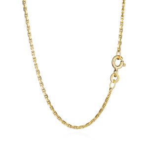 NKlaus 45cm Goldkette 1,3mm Ankerkette 333 Gelbgold Halskette diamantiert Collier rund 3,3g 9448