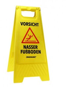 Silverline Warnschild „Vorsicht, nasser Fußboden“ in deutscher Sprache 295 x 610 mm, in deutscher Sprache