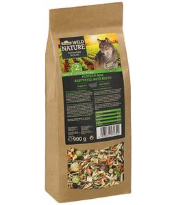 Dehner Wild Nature Hundefutter Flocken-Mix, Trockenfutter getreidefrei, BARF-Ergänzungsfutter, für ausgewachsene Hunde, Kartoffel / Rote Beete, 900 g
