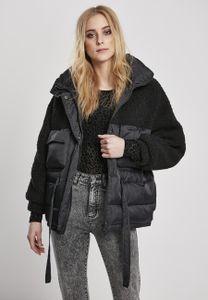 Dámská zimní bunda Urban Classics Ladies Sherpa Mix Puffer Jacket black - 5XL