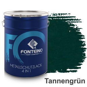 Metallschutzlack 3in1 Metallfarbe Grundierung Rostschutzfarbe Decklack – Tannengrün 5L