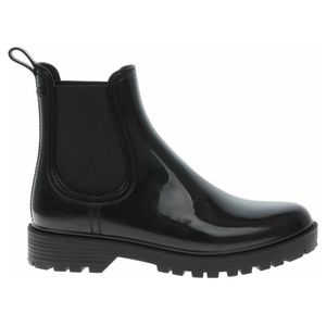 Tamaris Damen Stiefelette Chelsea Boot Stretch-Einsätze Lack 1-25359-29, Größe:37 EU, Farbe:Schwarz