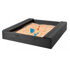 Sandkasten Sandbox Sandkiste Holz Spielhaus für Kinder 150x150; Ebenholz